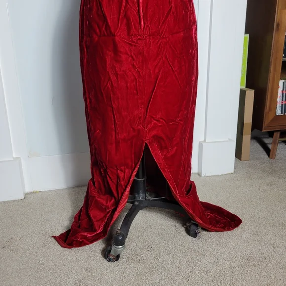 M| Red Velvet Sweetheart Dress - Picture 4 of 6